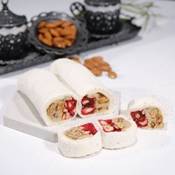 Roll with Coconut, Marmalade, and Almond Cream